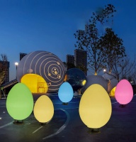 Светильник Яйцо 116х180 питание от 220, RGB